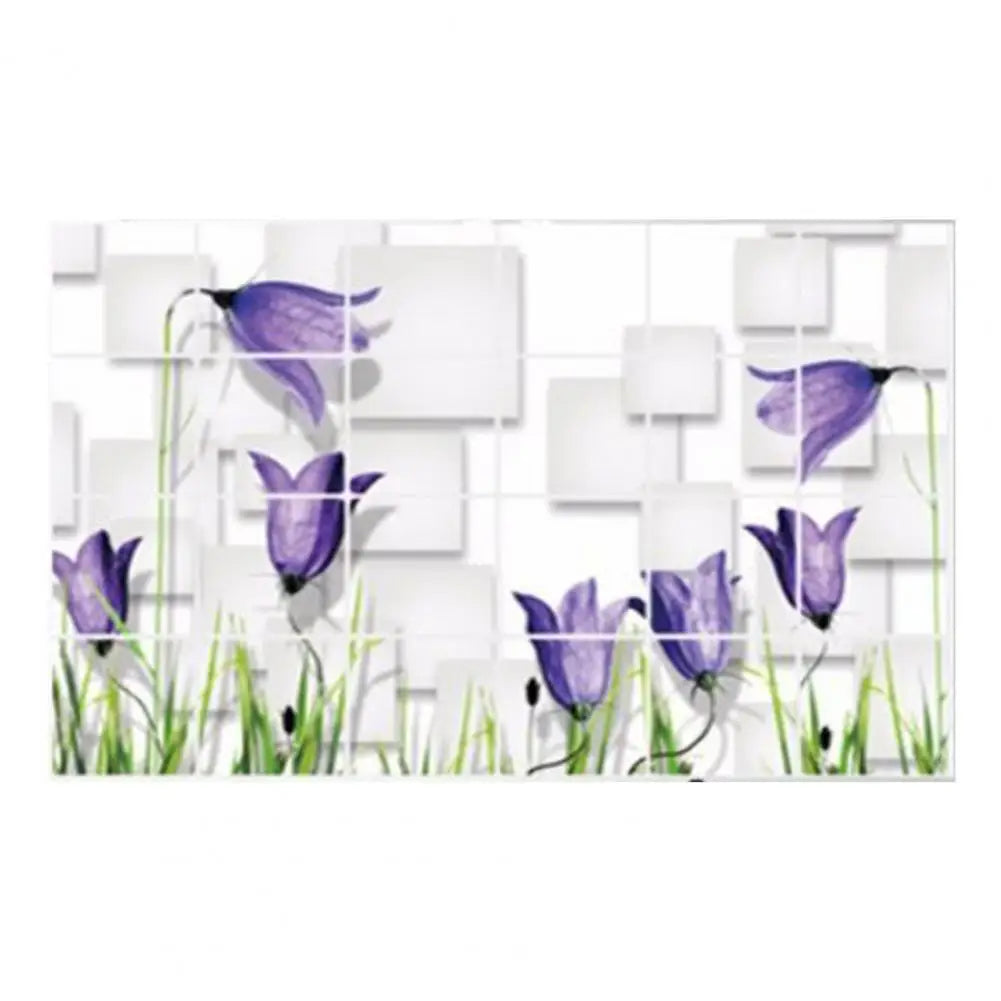 Oil-proof Kitchen Wall Sticker Flower