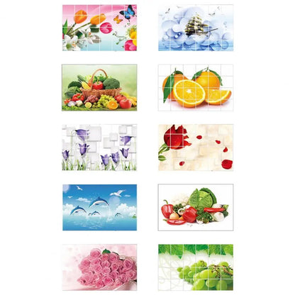 Oil-proof Kitchen Wall Sticker Flower