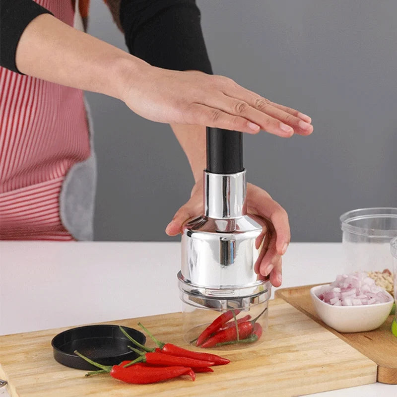 stainless steel manual onion chopper