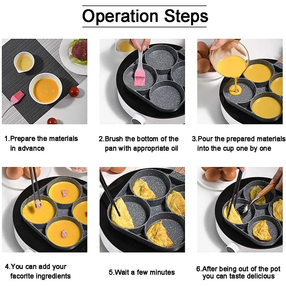 UPORS 4 Hole Frying Pan